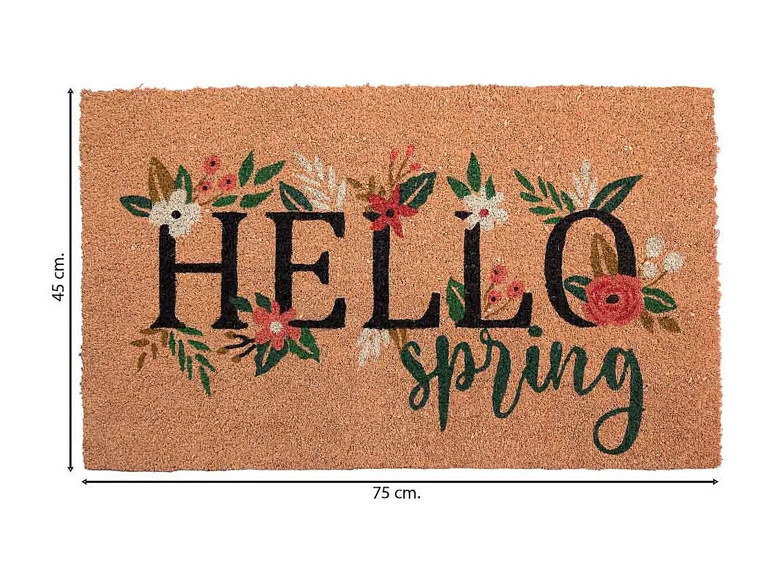 Tapis d'entrée en PVC imprimé rose 45x75