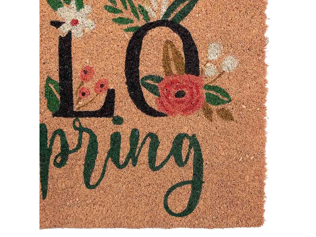 Tapis d'entrée en PVC imprimé rose 45x75