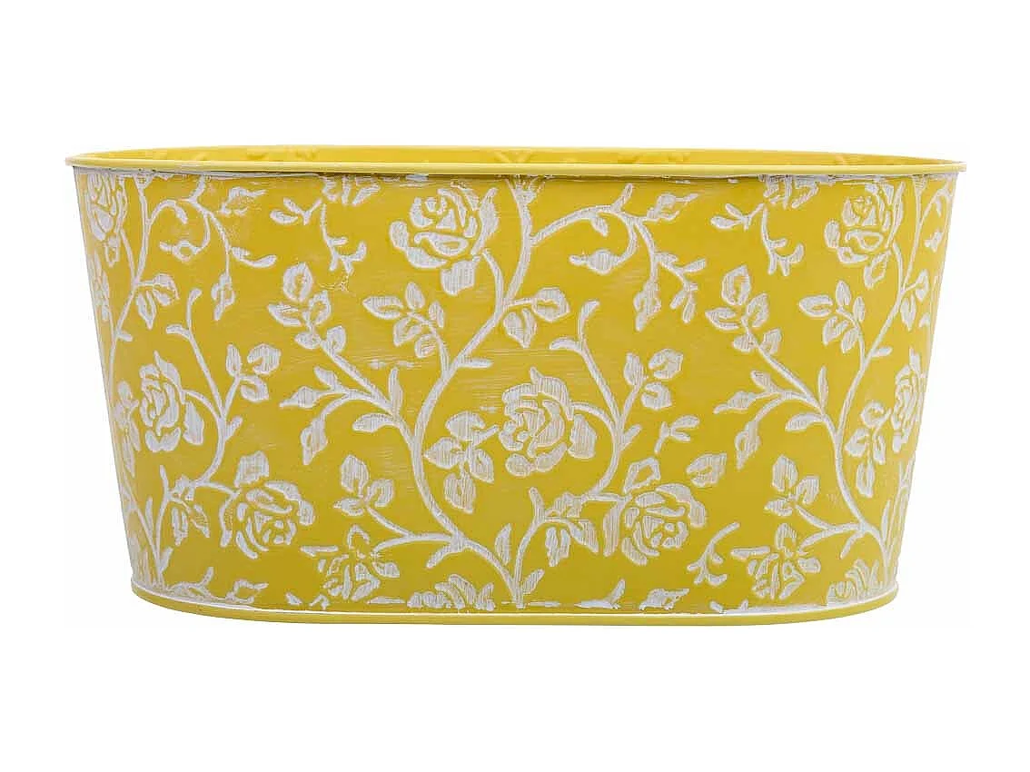 Cestino in metallo giallo 22,5x13,5x11,5 B20x11