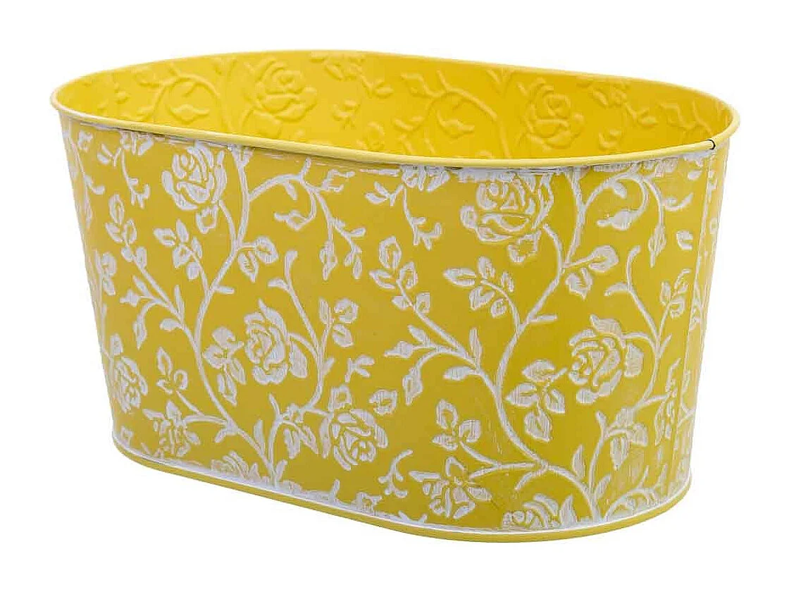 Cestino in metallo giallo 22,5x13,5x11,5 B20x11