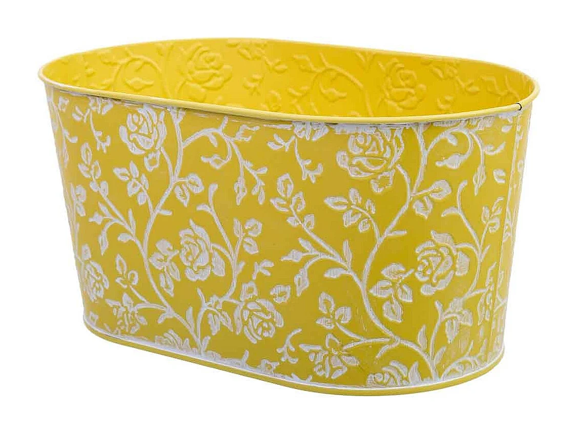 Panier métallique jaune 22.5x13.5x11.5 B20x11