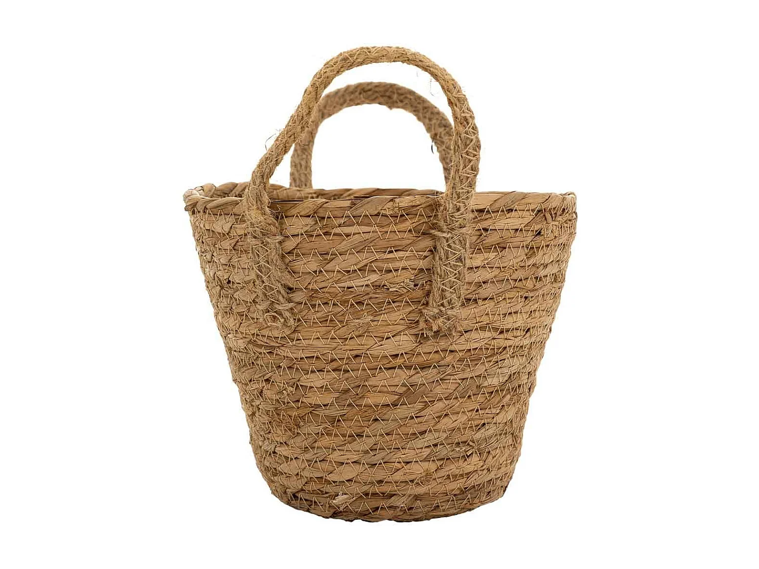 Cesto in fibra naturale marrone D18x16/22