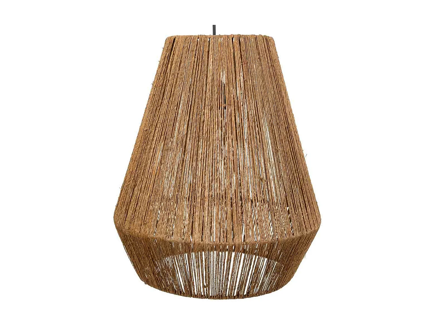 Deckenlampe aus braunem Jute 40x40x45