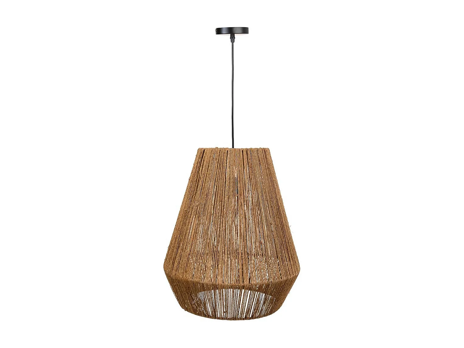 Candeeiro de teto juta castanho 40x40x45