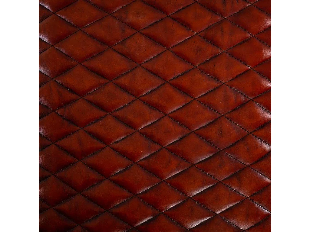 Banc en cuir rouge 115x53x38