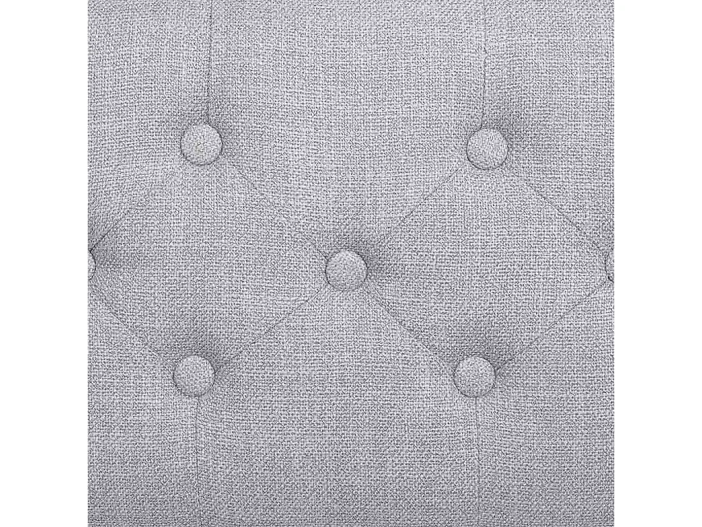 Grau gepolsterte Holzbank 110x37x47h cm