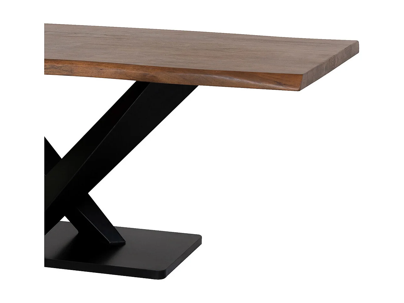 Table à manger Living Edge bois finition acacia naturelle, 200x100x76