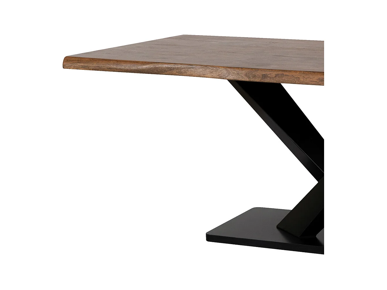 Esstisch mit natürlicher Kante aus Akazienholz, 200x100x76, natur