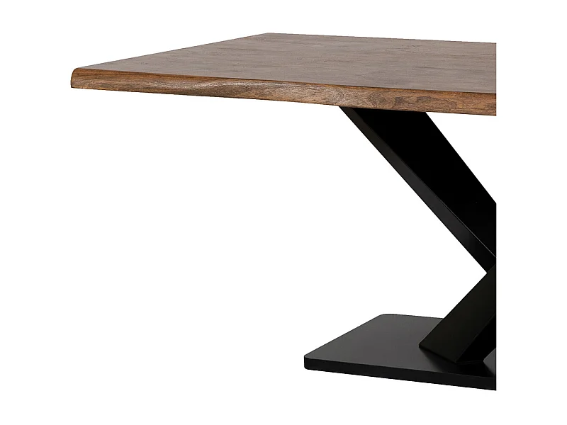 Esstisch mit natürlicher Kante aus Akazienholz, 200x100x76, natur