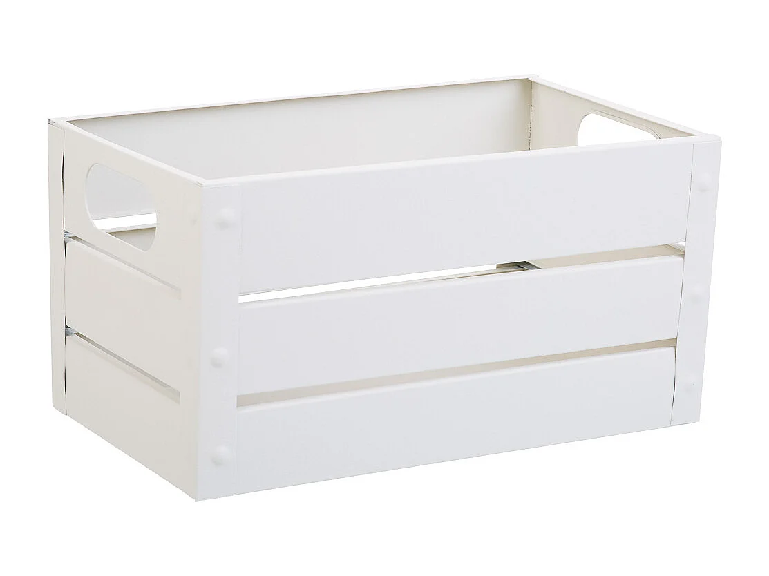 Corbeille rectangulaire en métal imprimé gris 31x18x16