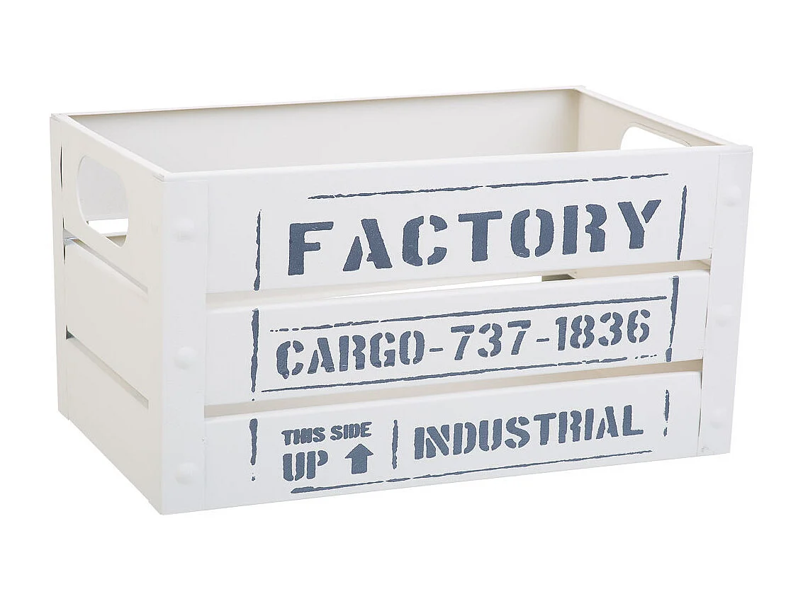 Grau bedruckter rechteckiger Metallkorb 31x18x16