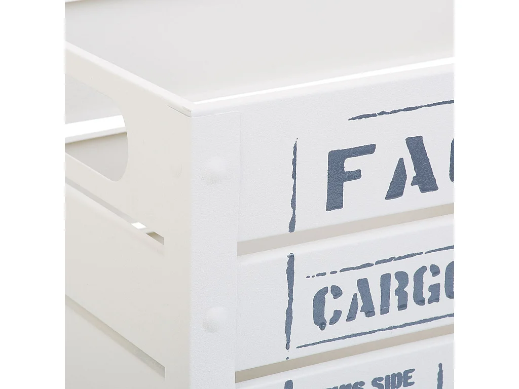 Grau bedruckter rechteckiger Metallkorb 31x18x16