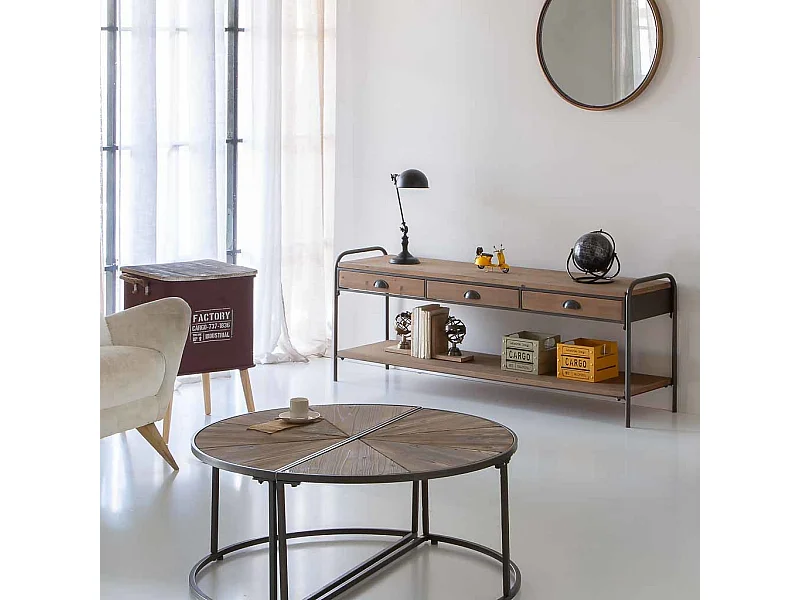 Cesto quadrado de metal estampado cinza 18x18x14