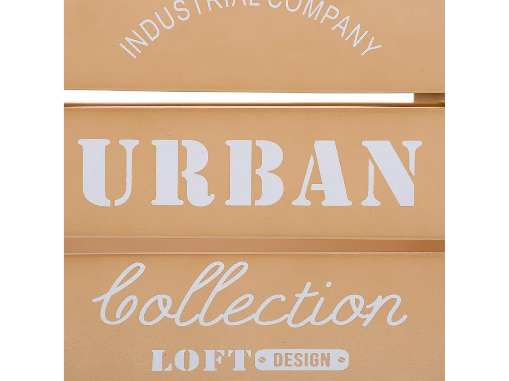 Cestino quadrato in metallo stampato arancio 26x26x20