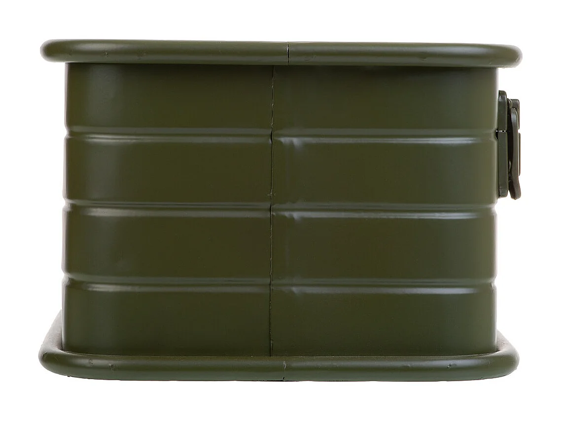 Grün bedruckter rechteckiger Metallkorb 32x21x14