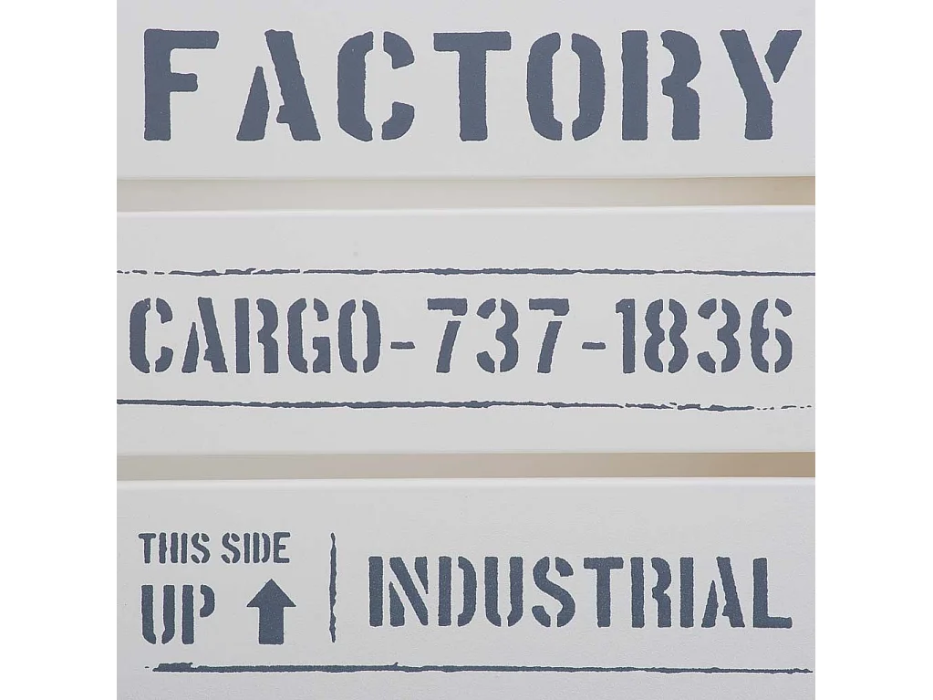 Weiß bedruckter quadratischer Metallkorb 26x26x20
