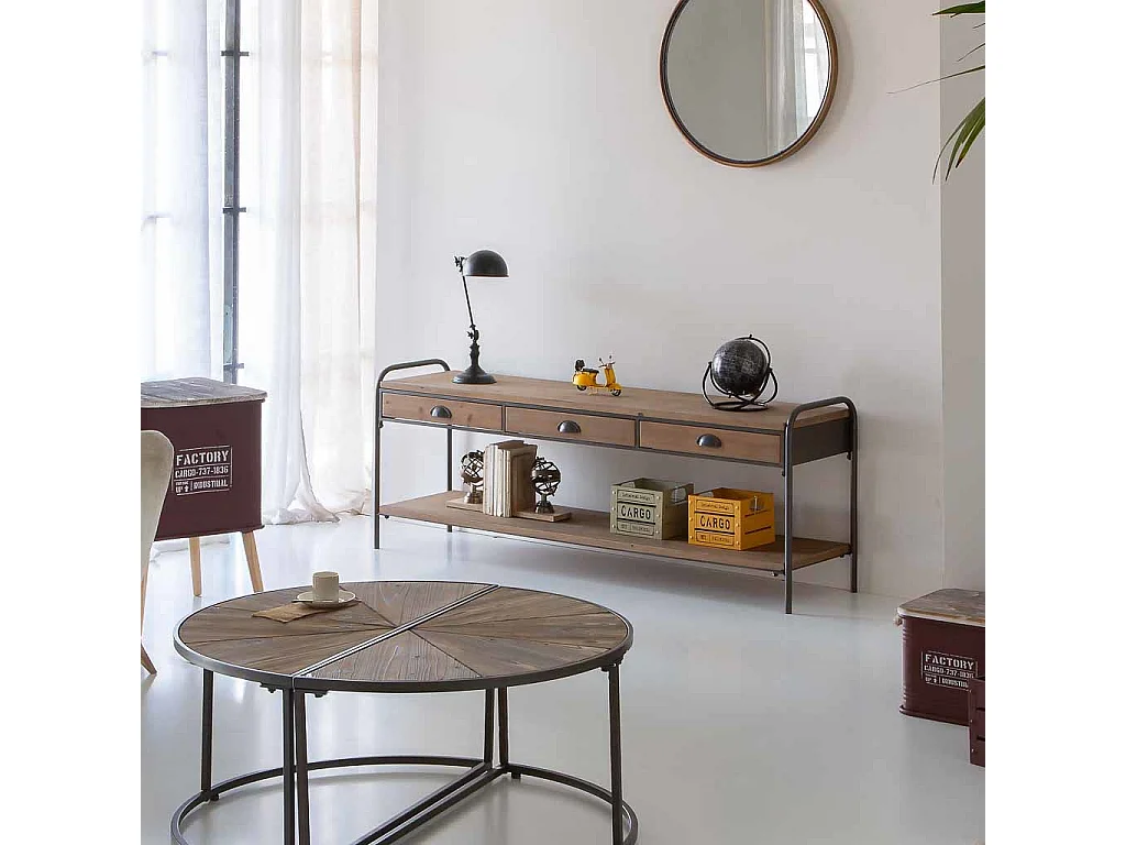 Corbeille carrée en métal imprimé jaune 18x18x14