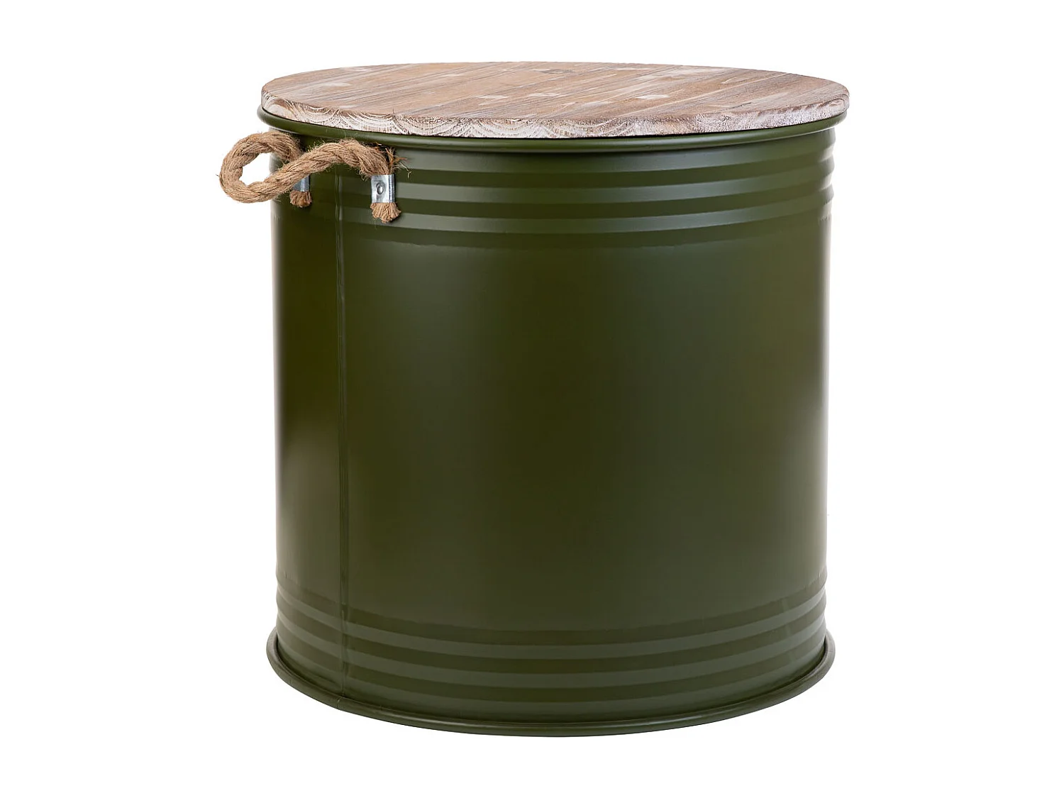 Grün bedruckter Wäschekorb aus Metall 50x50