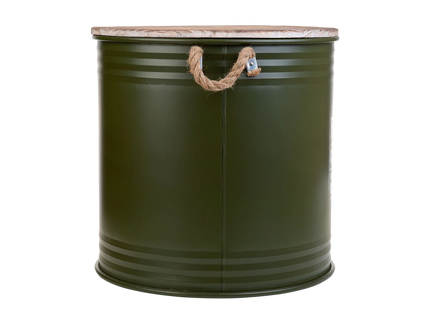 Grün bedruckter Wäschekorb aus Metall 50x50