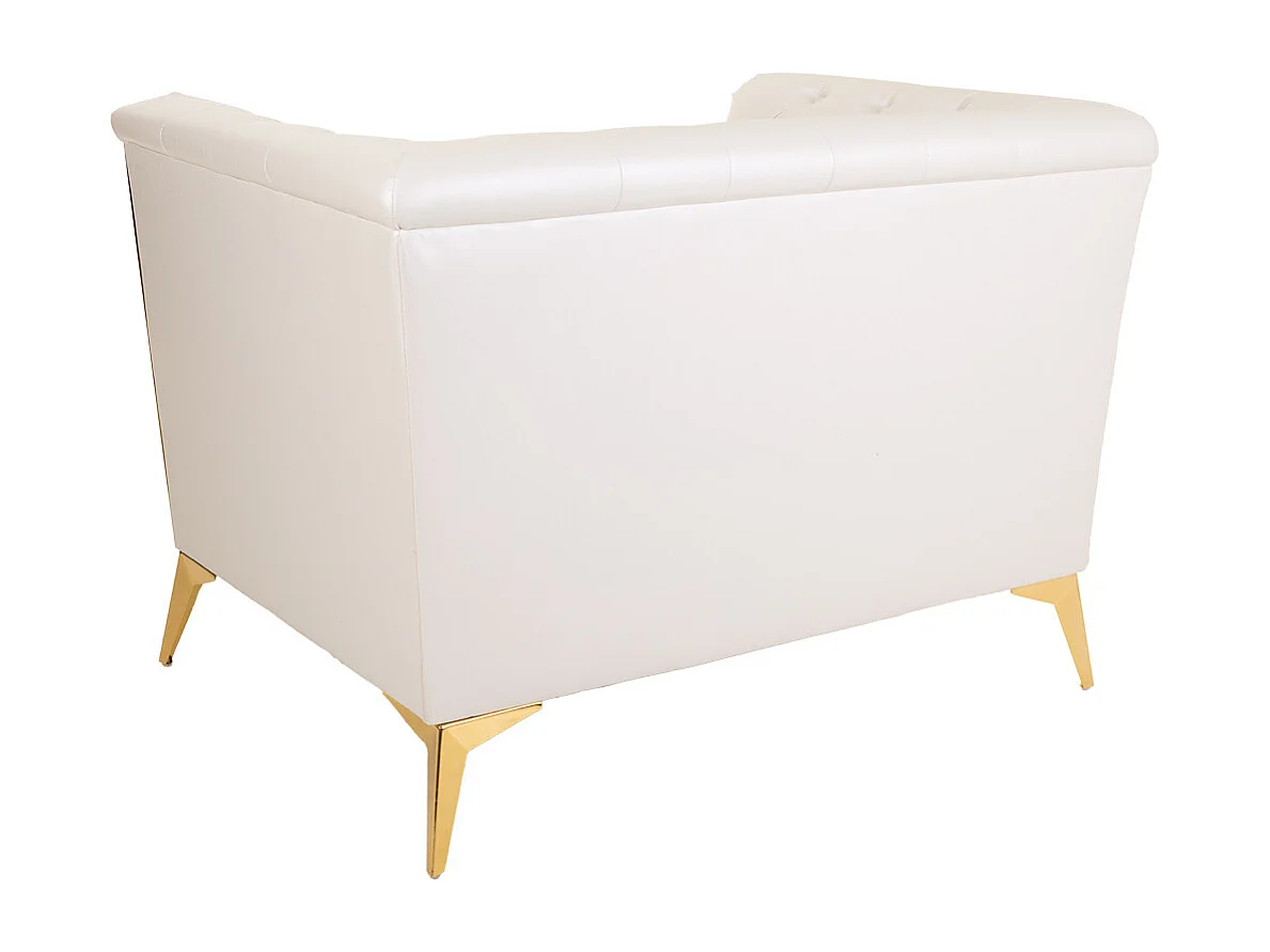 Poltrona estofada branca 104x72x75