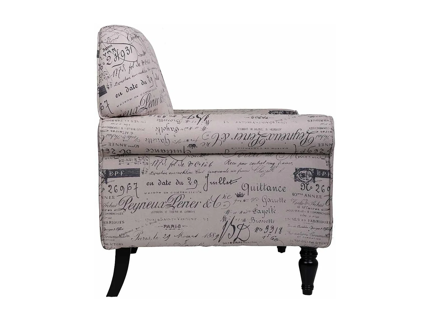 Poltrona imbottita grigia 75x77x89h