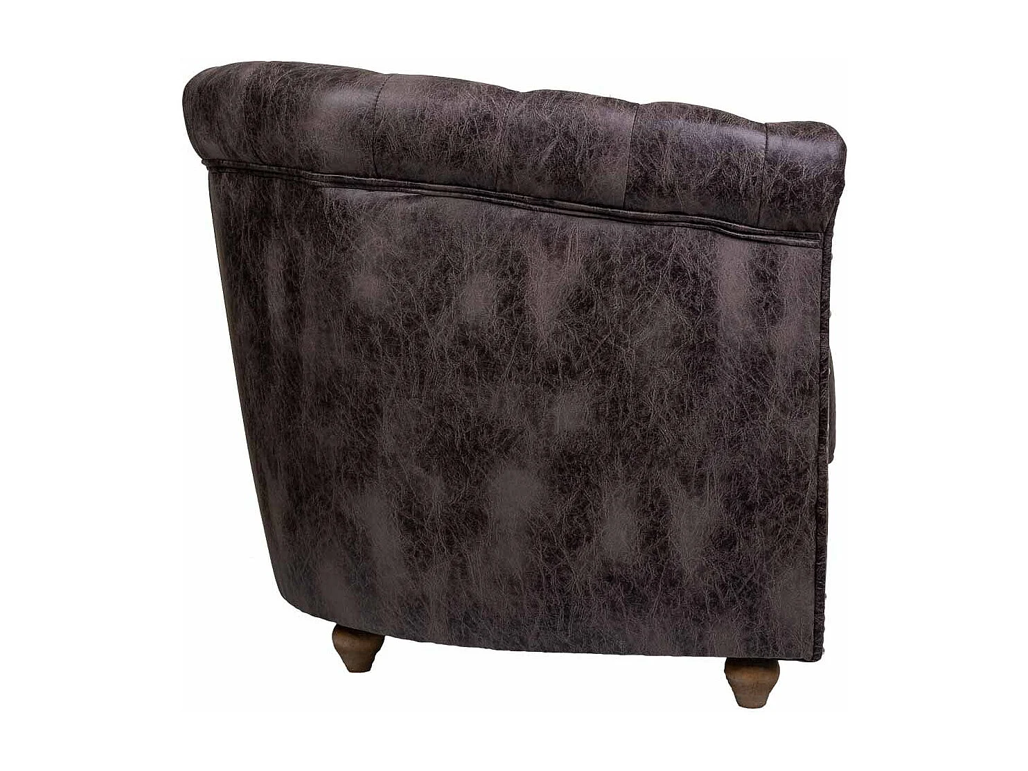 Fauteuil tapissé marron 80x80x48/72h