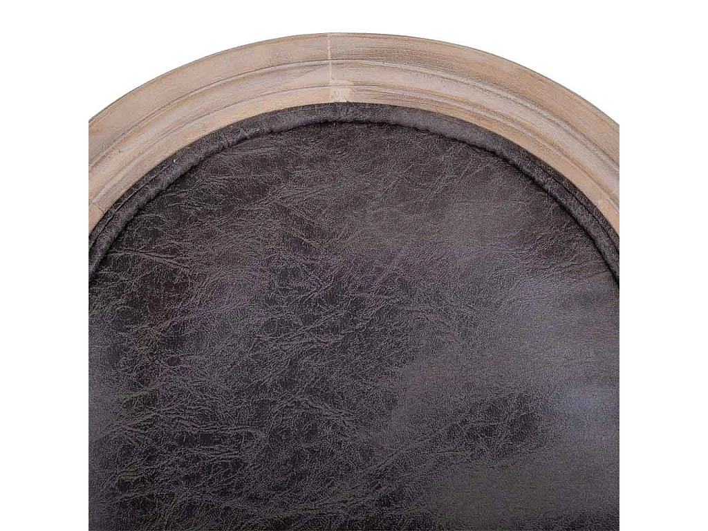 Poltrona in legno imbottita grigia 55x46x48/96h