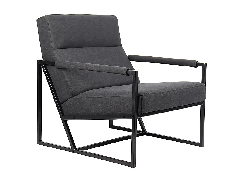 Chaise longue SVITA CHRIS chaise cocktail chaise rembourrée avec accoudoirs jaune anthracite