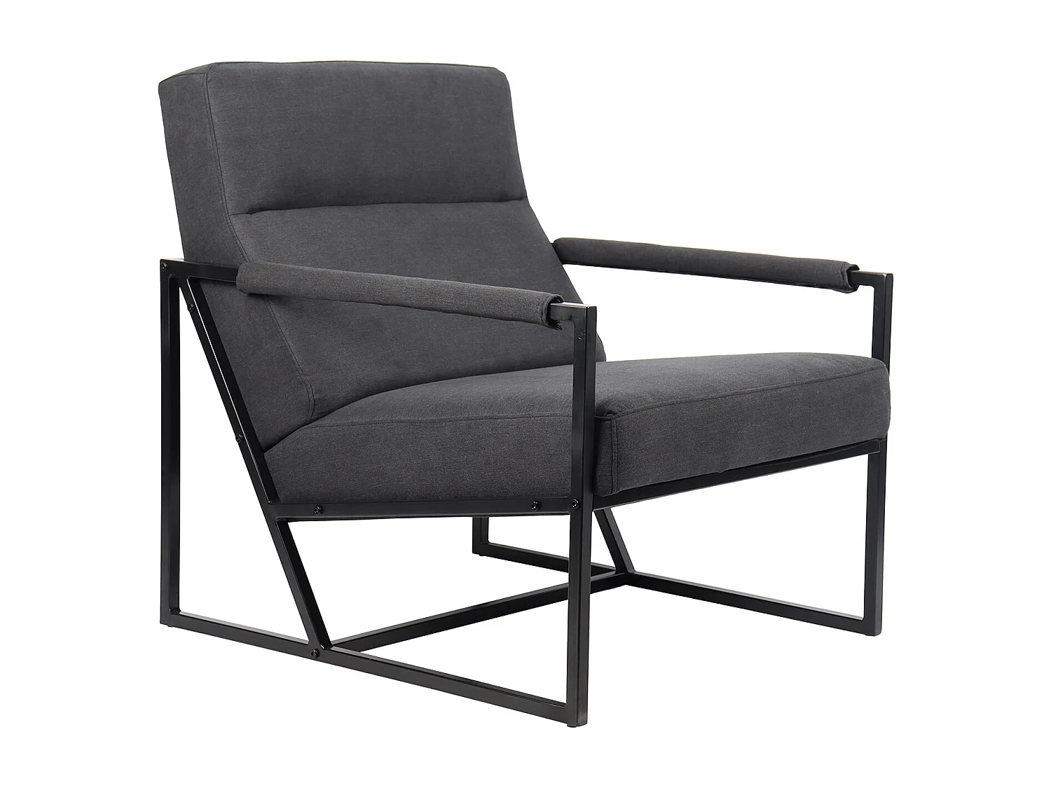 Chaise longue SVITA CHRIS chaise cocktail chaise rembourrée avec accoudoirs jaune anthracite