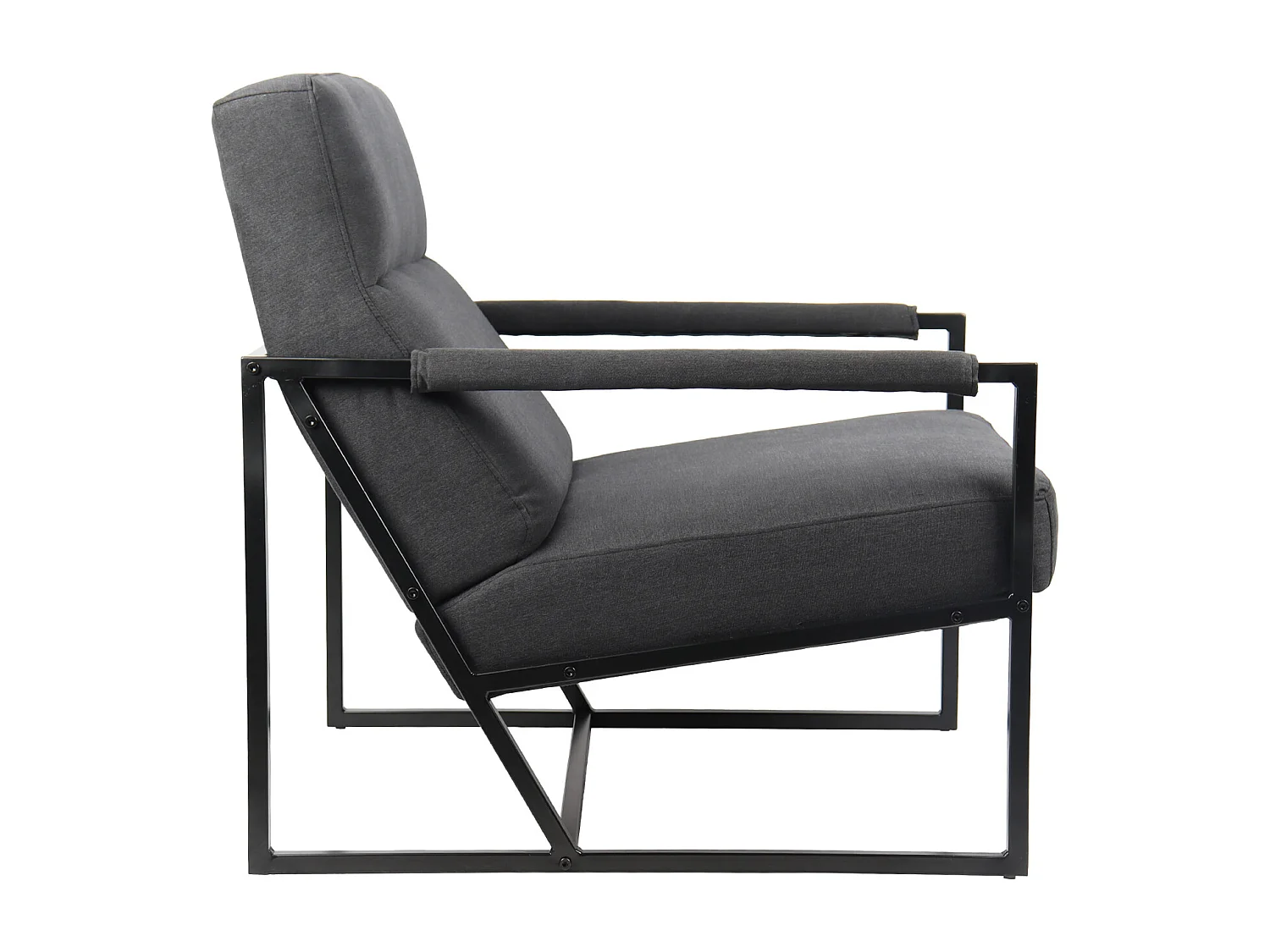 Chaise longue SVITA CHRIS chaise cocktail chaise rembourrée avec accoudoirs jaune anthracite