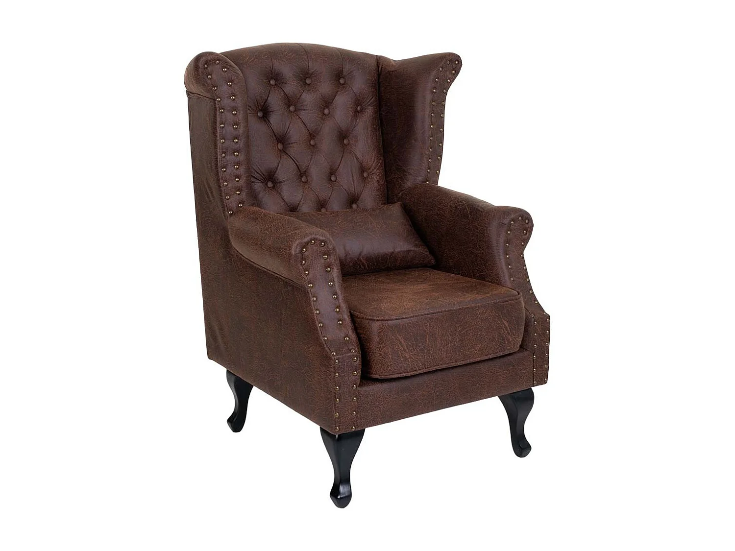 Brauner Kunstledersessel 84x84x86h cm