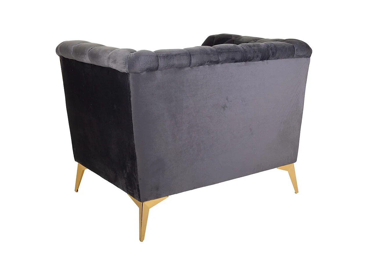 Grauer gepolsterter Sessel 104x72x75h cm