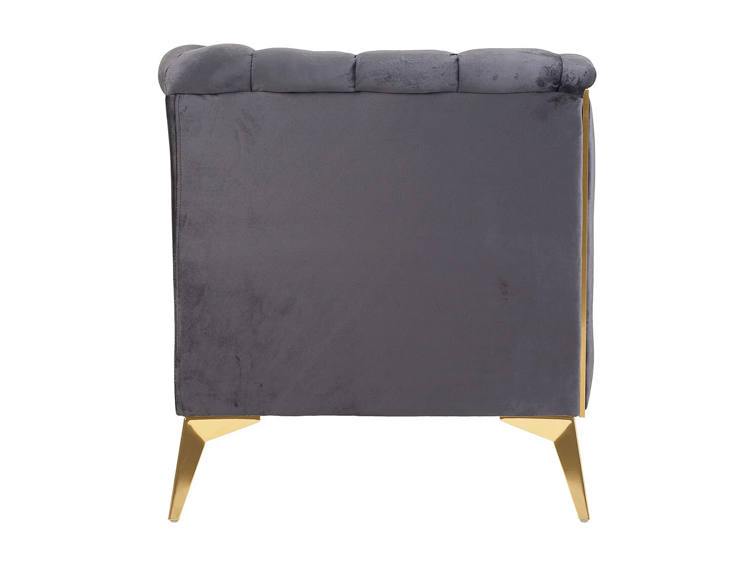 Poltrona estofada cinza 104x72x75