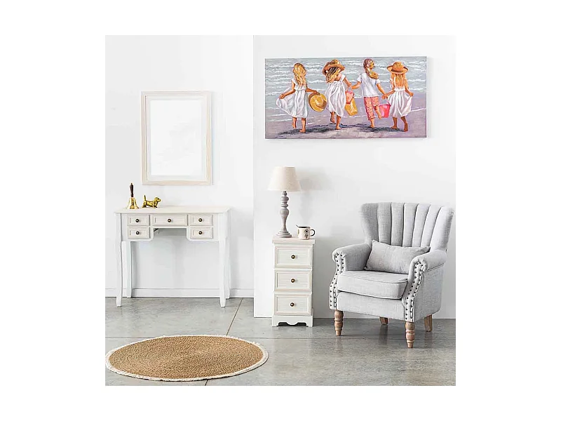 Weiße Kommode aus Holz, 31x26x60h cm