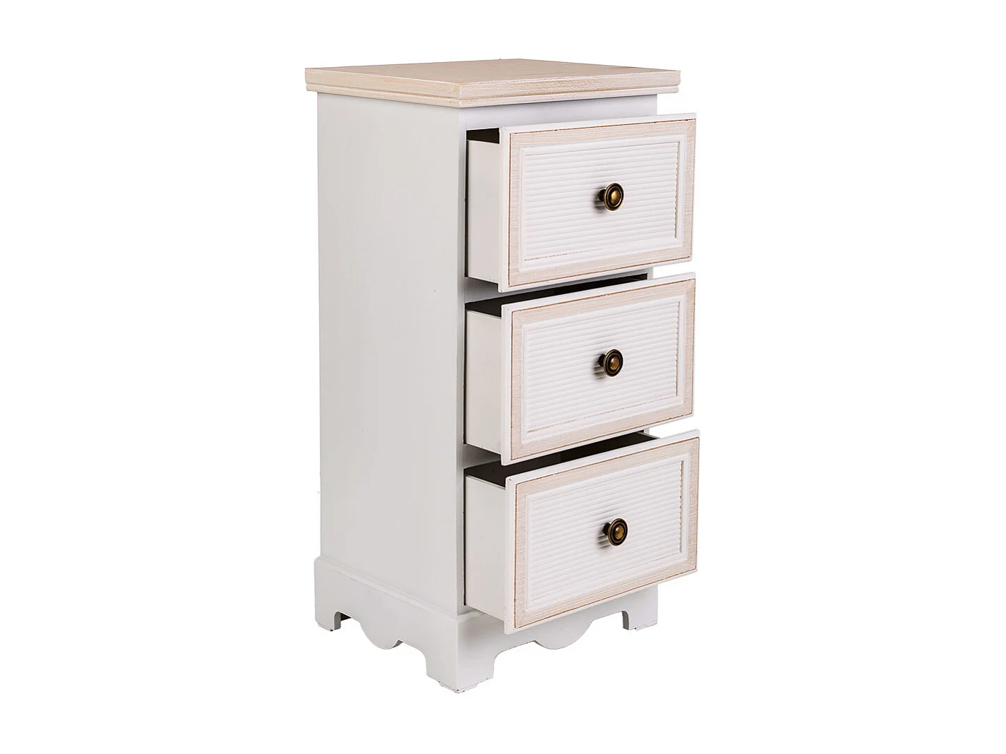 Commode en bois blanc 31x26x60h