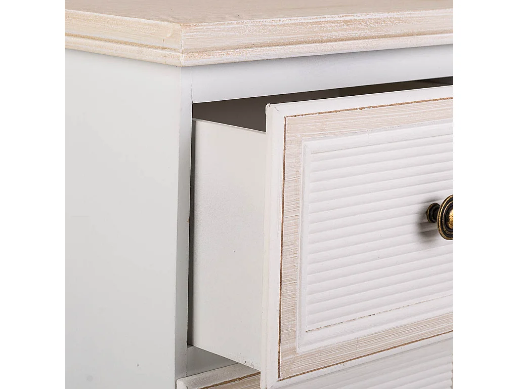 Commode en bois blanc 31x26x60h