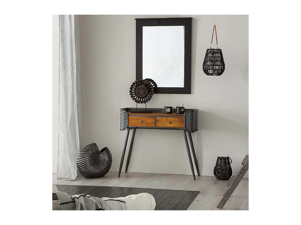 Vestibule en métal marron 90,5x35x81h