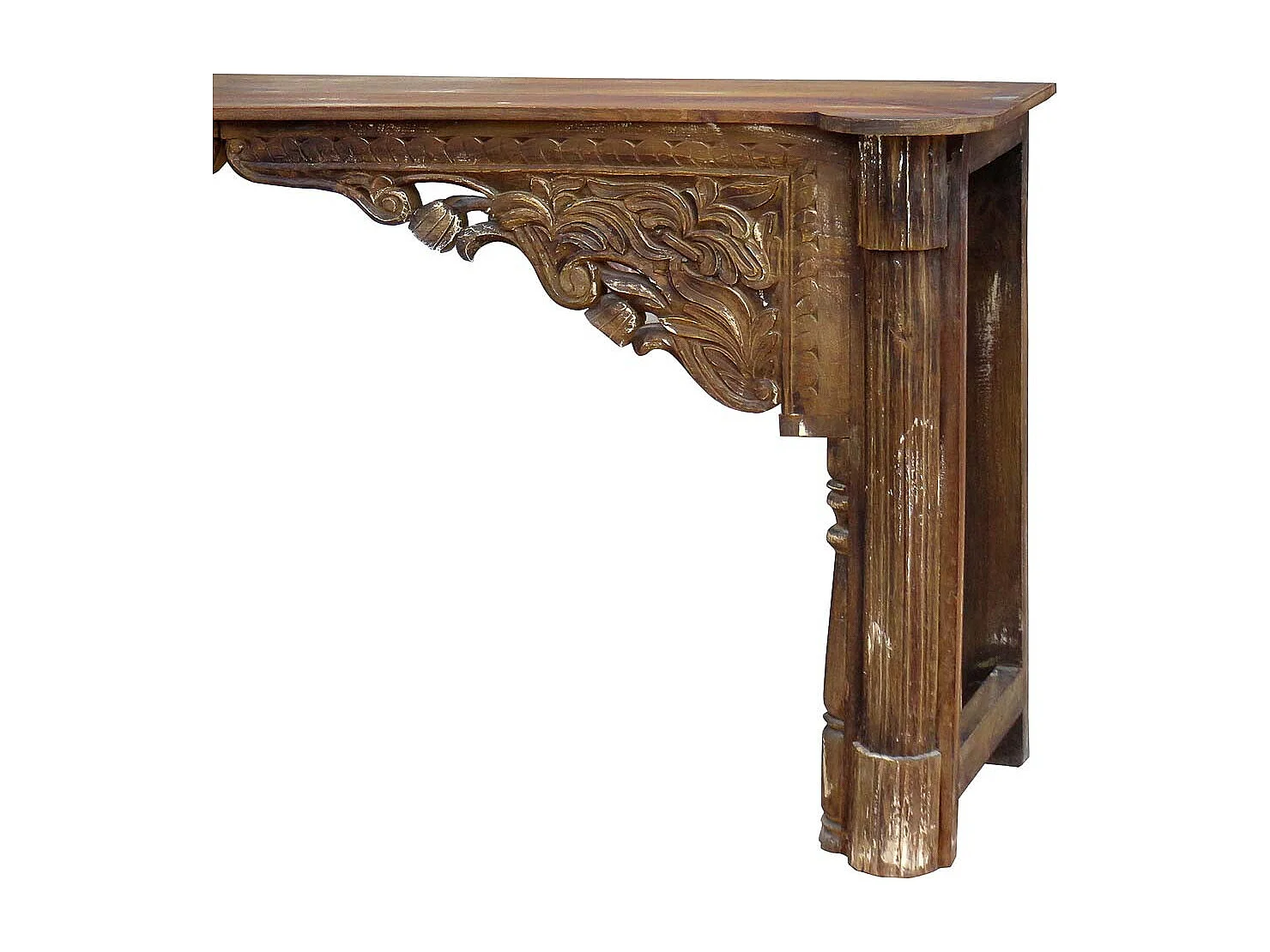 Mobile da ingresso in legno marrone 171x43x82h