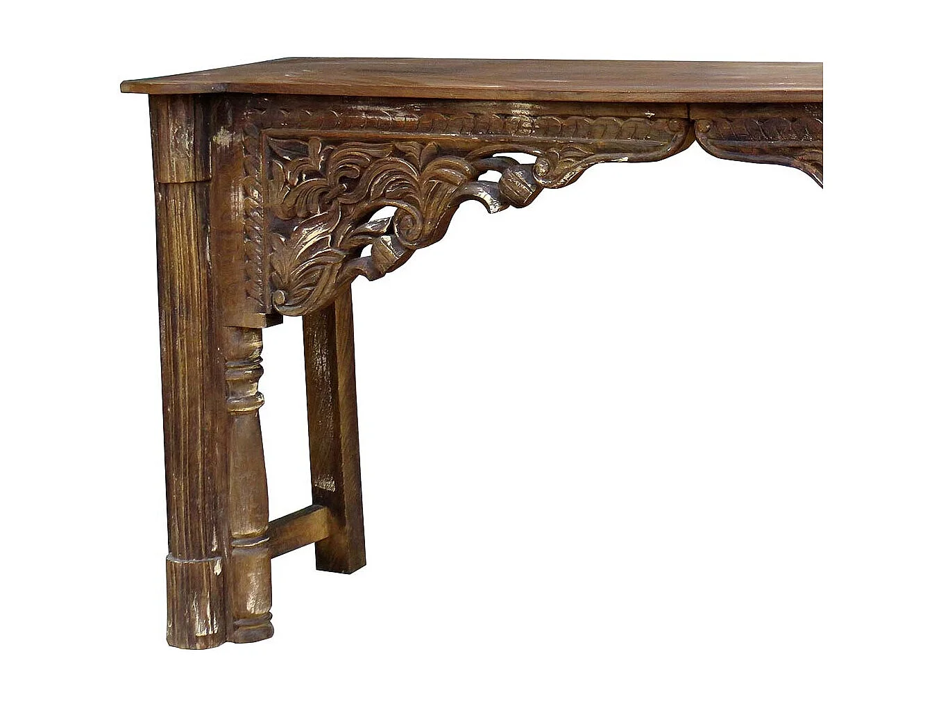 Mobile da ingresso in legno marrone 171x43x82h