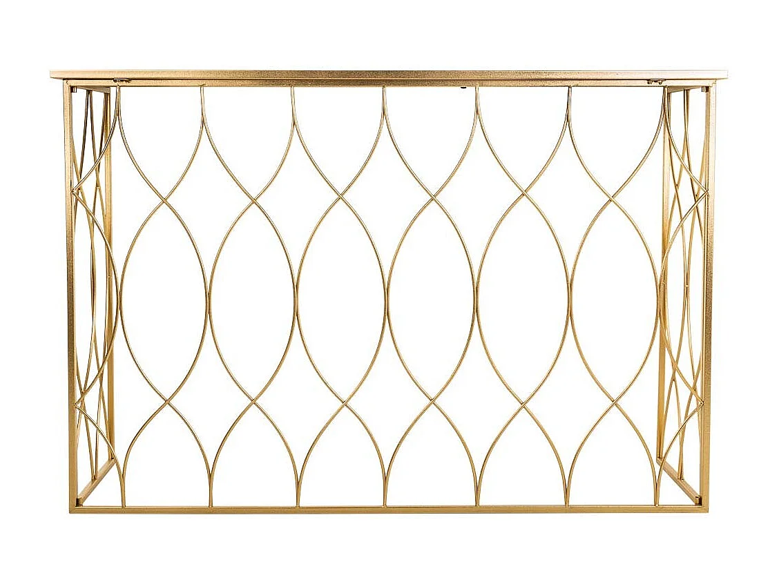 Goldene Metallhalle 120x40x80h cm