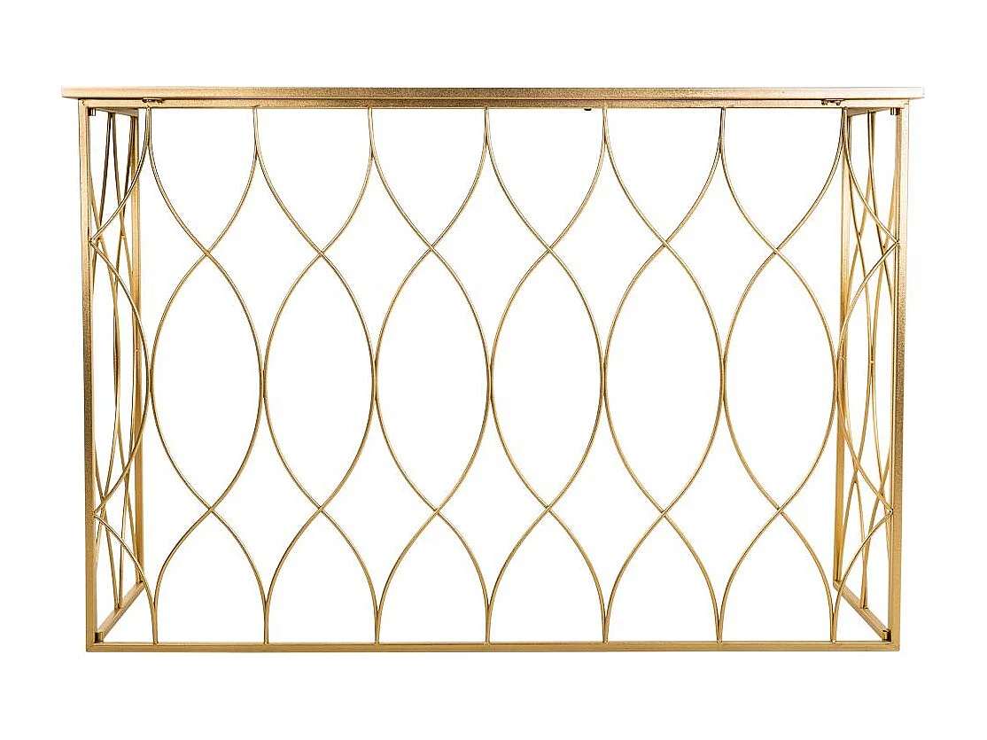 Goldene Metallhalle 120x40x80h cm