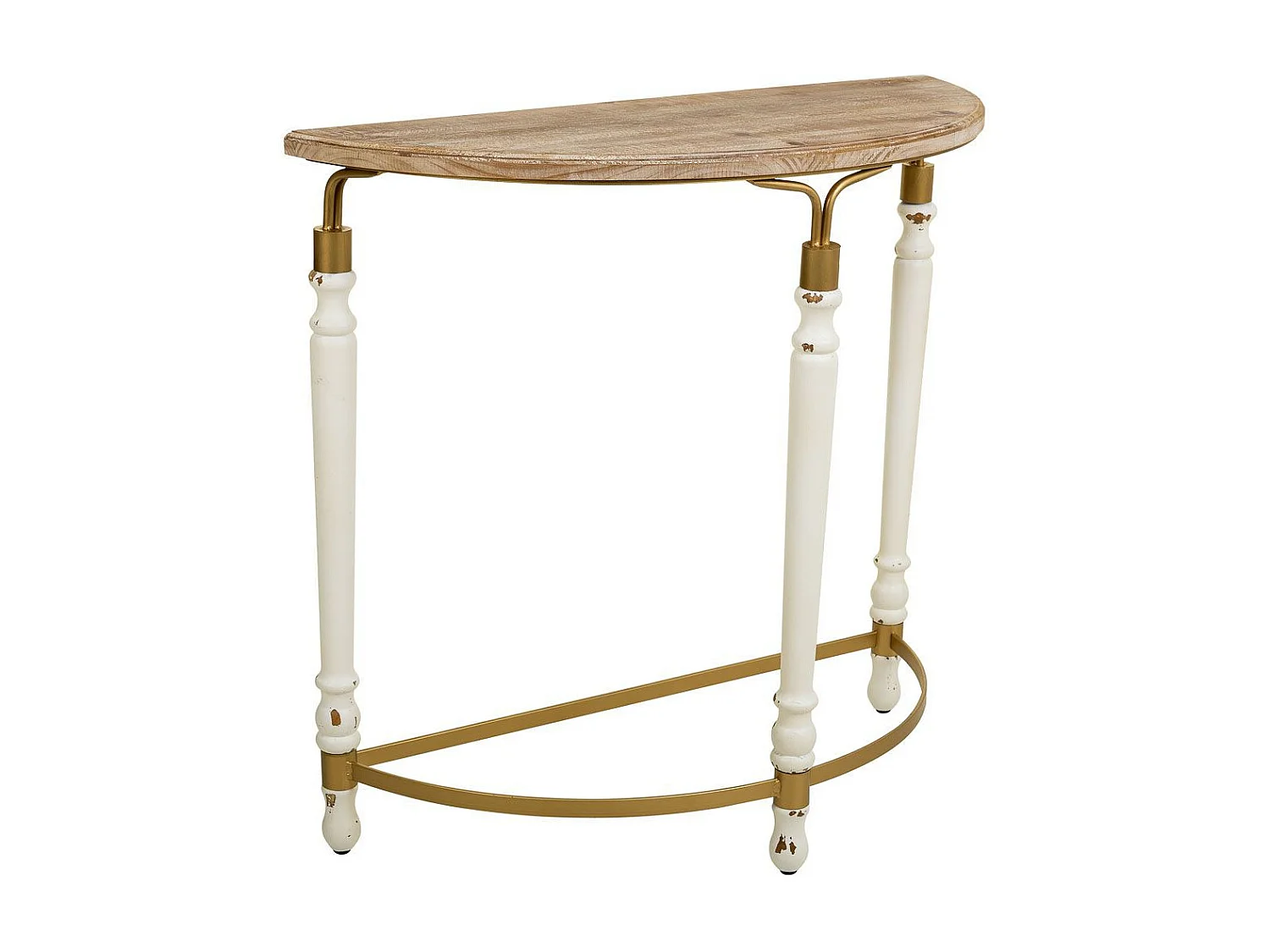 Console en métal doré 120x40x80h