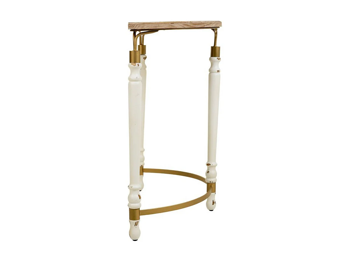 Console en métal doré 120x40x80h