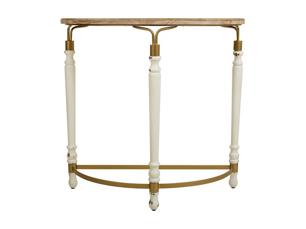 Console en métal doré 120x40x80h