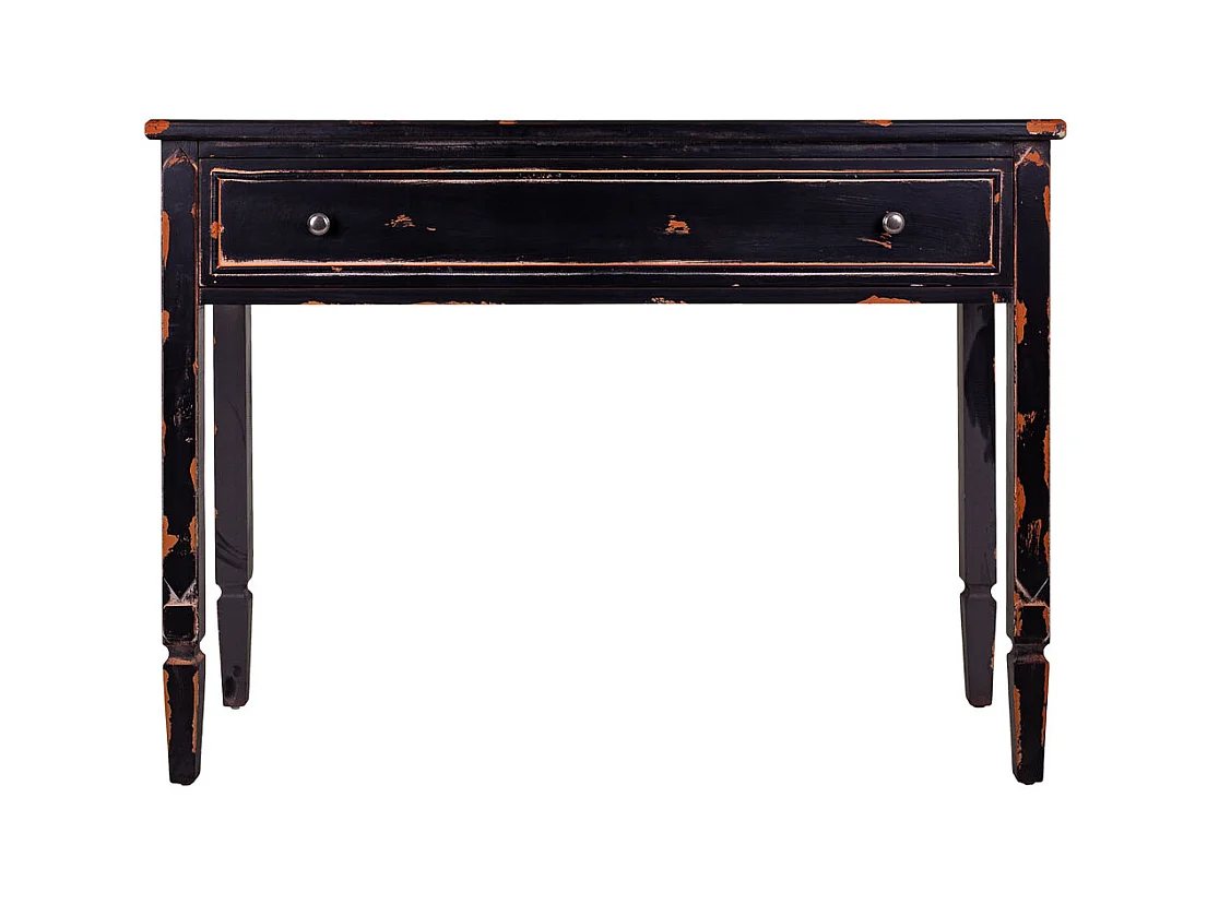 Schwarze Holzkonsole 112x38x82h cm