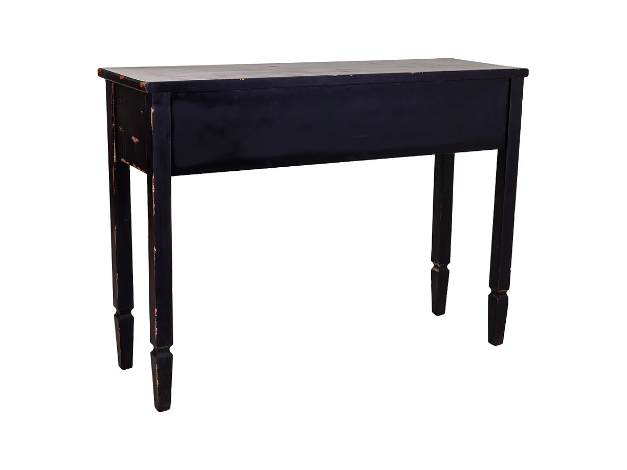 Schwarze Holzkonsole 112x38x82h cm