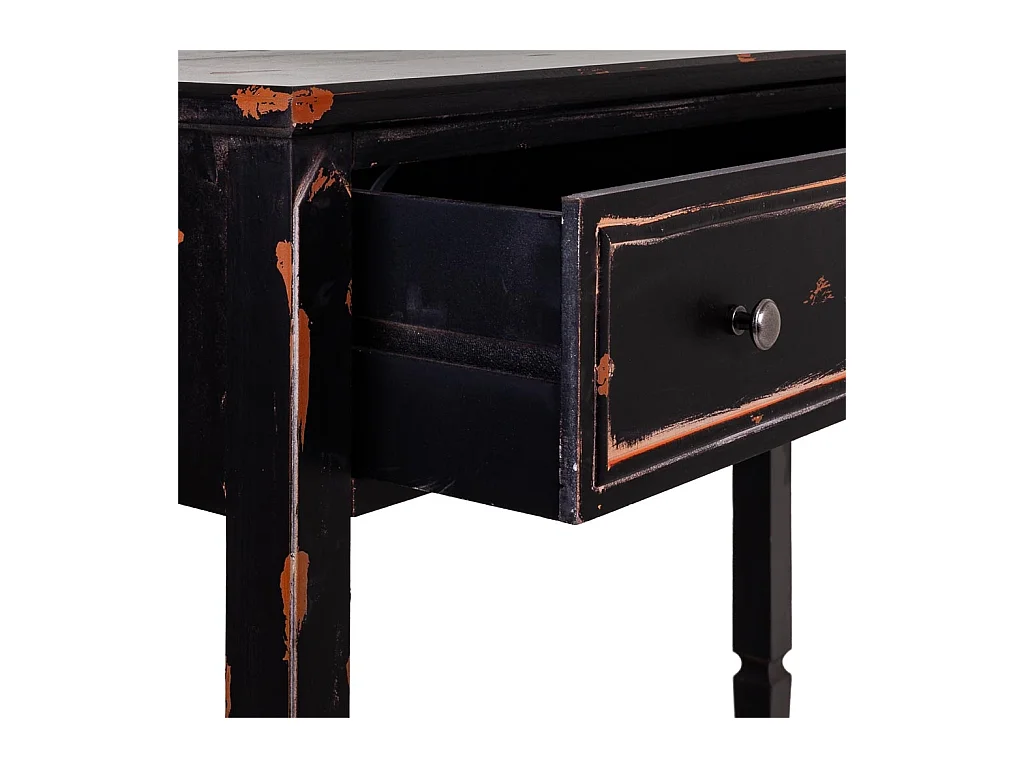 Schwarze Holzkonsole 112x38x82h cm