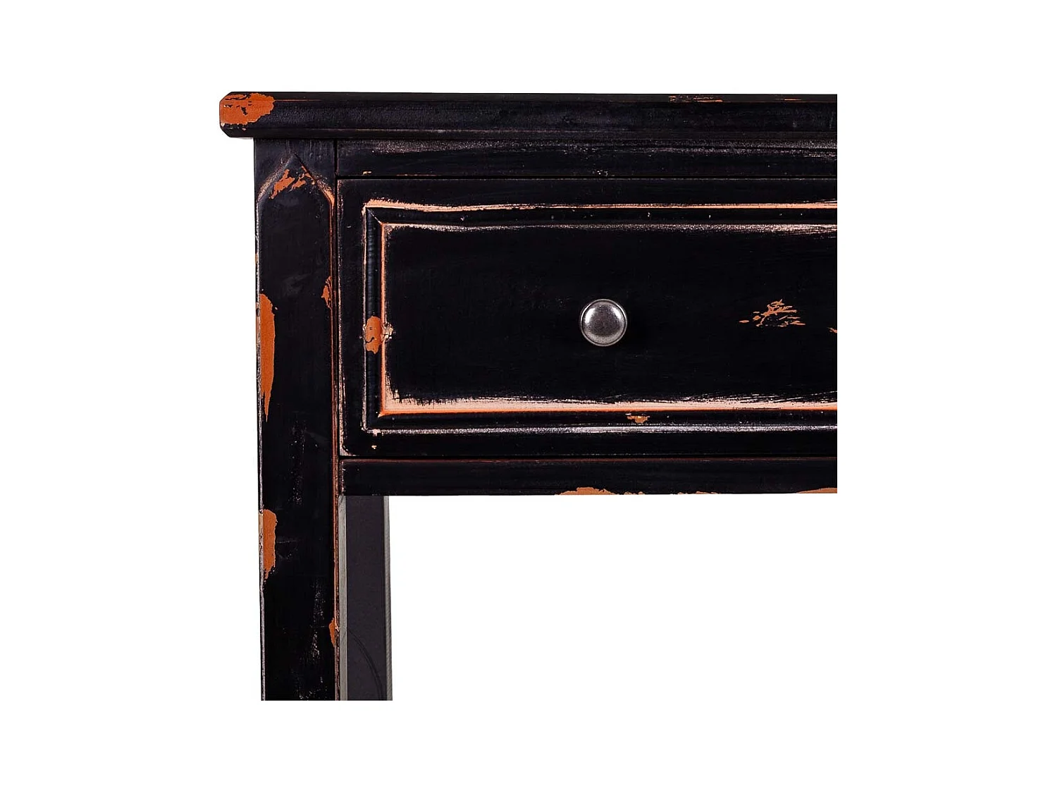 Schwarze Holzkonsole 112x38x82h cm