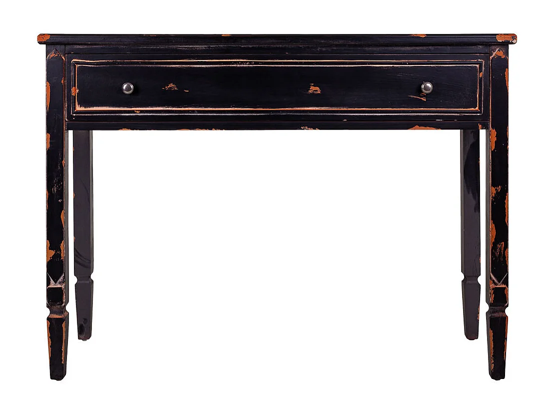 Recibidor de madera negro 112x38x82