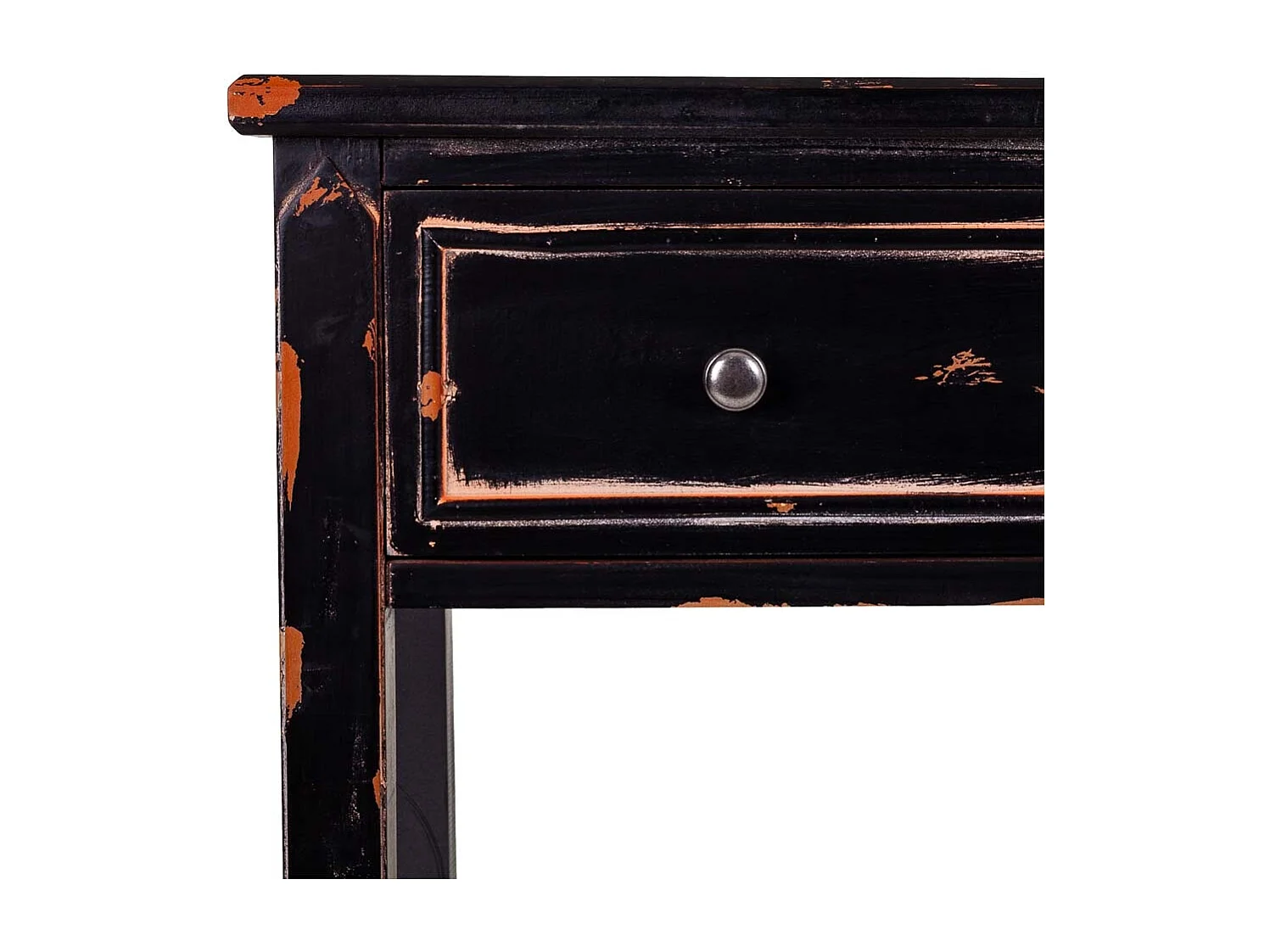 Recibidor de madera negro 112x38x82